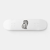 Owl-Symbol Schwarz Skateboard (Horizontal)