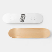 Owl-Symbol Schwarz Skateboard (Horizontal)