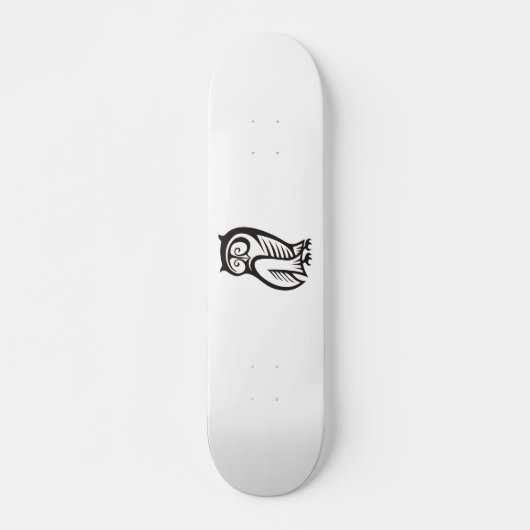 Owl-Symbol Schwarz Skateboard (Vorne)
