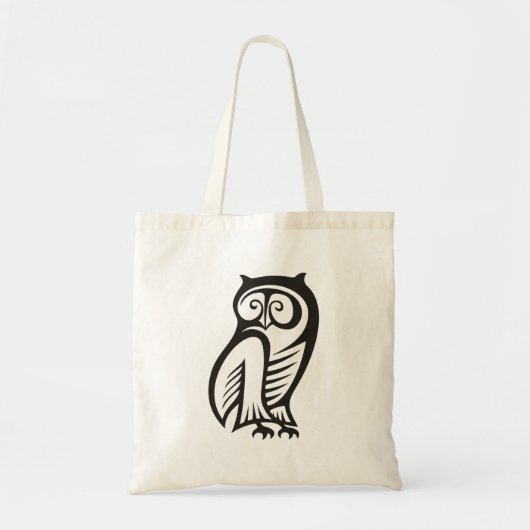 Owl-Symbol Schwarz Tragetasche (Vorne)