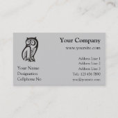 Owl-Symbol Schwarz Visitenkarte (Vorderseite)