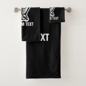 Owl Symbol Weiß Badhandtuch Set (Insitu)