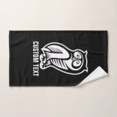Owl Symbol Weiß Badhandtuch Set (Handtuch)
