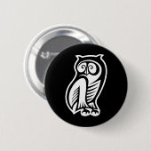 Owl Symbol Weiß Button (Vorne & Hinten)