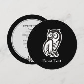 Owl Symbol Weiß Einladung (Vorne/Hinten)