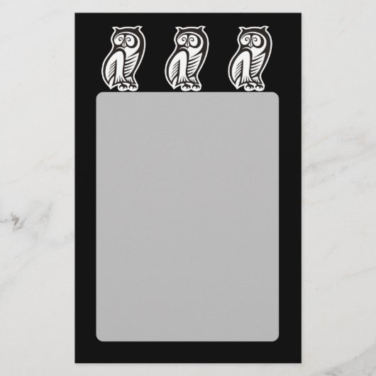 Owl Symbol Weiß Flyer (Vorne)