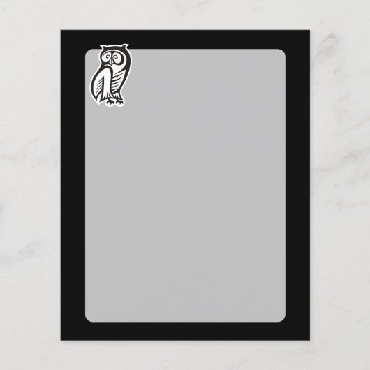 Owl Symbol Weiß Flyer (Vorne)