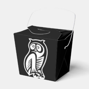 Owl Symbol Weiß Geschenkschachtel