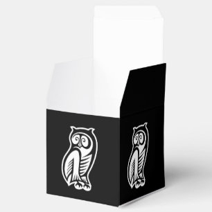 Owl Symbol Weiß Geschenkschachtel