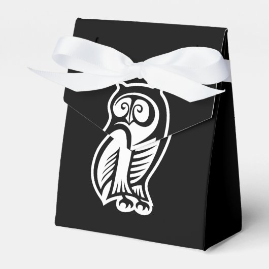 Owl Symbol Weiß Geschenkschachtel (Vorderseite)