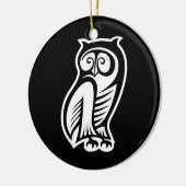 Owl Symbol Weiß Keramikornament (Links)
