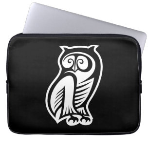 Owl Symbol Weiß Laptopschutzhülle