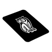 Owl Symbol Weiß Magnet (Rechte Seite)
