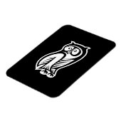 Owl Symbol Weiß Magnet (Linke Seite)