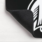 Owl Symbol Weiß Mousepad (Ecke)