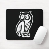 Owl Symbol Weiß Mousepad (Mit Mouse)