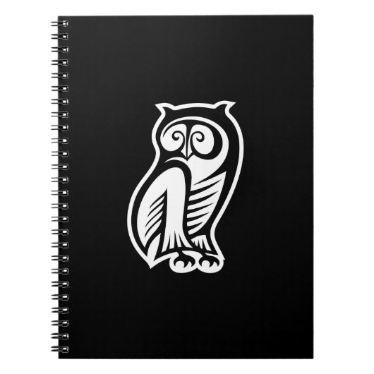 Owl Symbol Weiß Notizblock (Vorderseite)