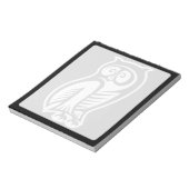 Owl Symbol Weiß Notizblock (Rotiert)