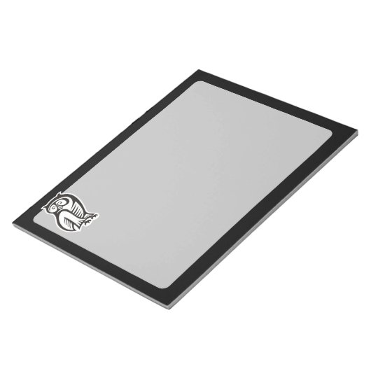 Owl Symbol Weiß Notizblock (angewinkelt)