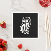 Owl Symbol Weiß Serviette (Beispiel)