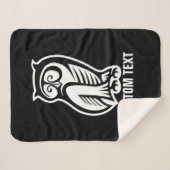 Owl Symbol Weiß Sherpadecke (Vorderseite (Horizontal))
