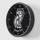 Owl Symbol Weiß Uhr (Winkel)