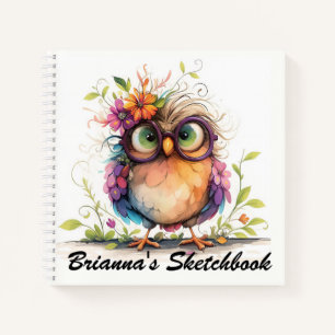 Owl-tastische Doodles: Ein Skizzenbuch für kleine  Notizblock