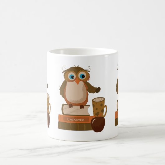 Owl Teacher Tasse | Teach Empower Inspirier (Mittel)