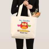 Owl Teacher Tote Bag Jumbo Stoffbeutel (Vorderseite (Produkt))