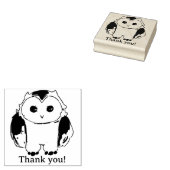 Owl,  thank you! gummistempel (Stempel)