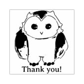 Owl,  thank you! gummistempel (Prägung)