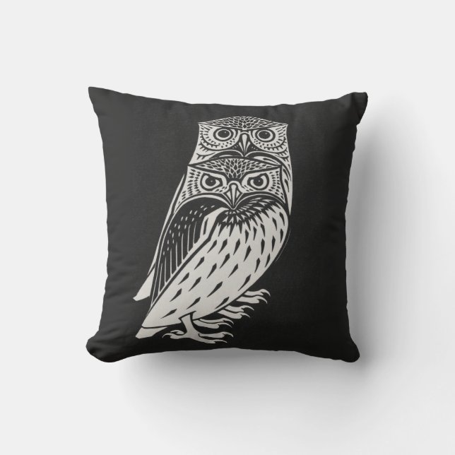 Owl Throw Kissen (Vorderseite)