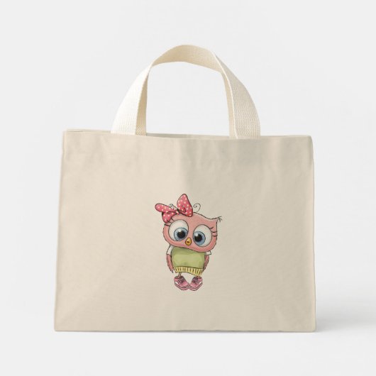 Owl Tote Bag Mini Stoffbeutel (Rückseite)
