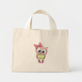 Owl Tote Bag Mini Stoffbeutel (Vorne)