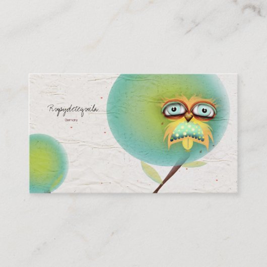 Owl Tree Business Card Visitenkarte (Vorderseite)