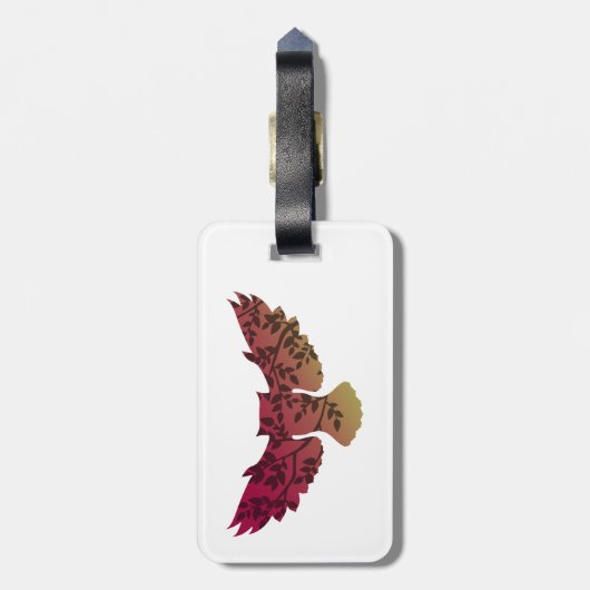 Owl Tree Gepäckanhänger (Rückseite vertikal)