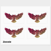 Owl Tree Rechteckiger Aufkleber (Blatt)