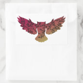 Owl Tree Rechteckiger Aufkleber (Tasche)