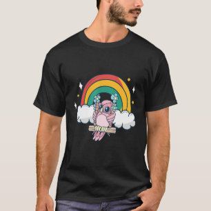Owl Uhu Retro und farbenfrohe Eule T-Shirt