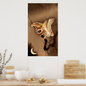 Owl und Crescent Moon Ohara Koson 1926 Poster (Küche)