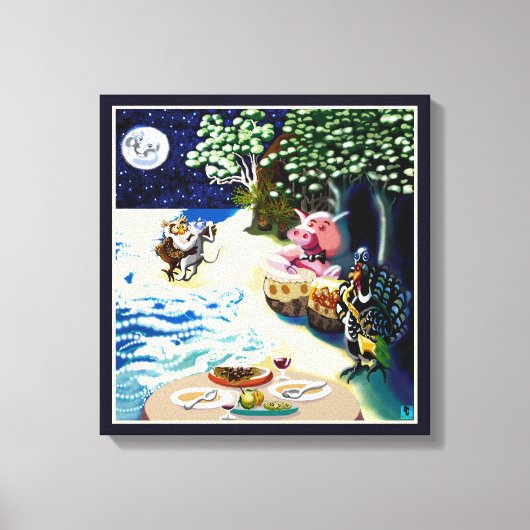 Owl und das pussycat Lear Gedicht Leinwanddruck (Vorderseite)