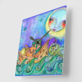 Owl und die Pussycat Sammleruhr Quadratische Wanduhr (Winkel)