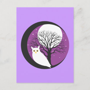 OWL UND MOON POSTKARTE