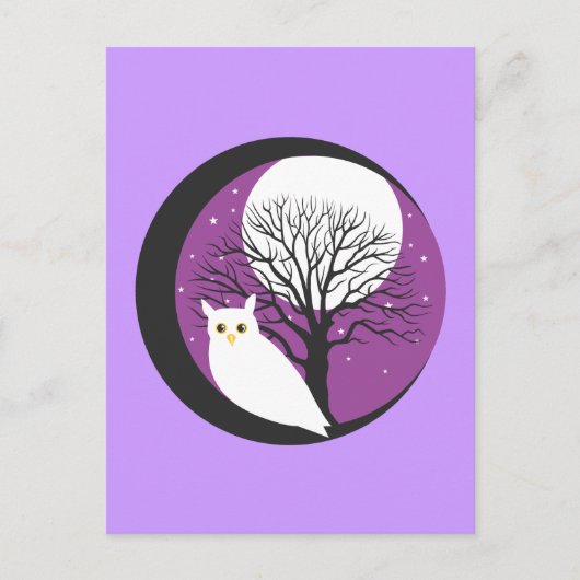 OWL UND MOON POSTKARTE (Vorderseite)