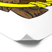 Owl und Moon Tattoo Design Poster (Ecke)