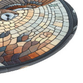 Owl und Wolf Mosaic Ai Art Schneidebrett (Ecke)