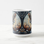 Owl und Wolf Mosaik Naturei Kunst Kaffeetasse (Mittel)