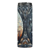 Owl und Wolf Mosaik Naturei Kunst Thermosbecher (Rückseite)