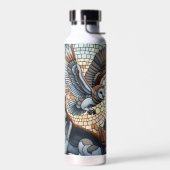 Owl und Wolf Mosaik Naturei Kunst Trinkflasche (Links)