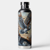 Owl und Wolf Mosaik Naturei Kunst Trinkflasche (links)